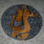 Silver Wood Epoxy Clock 1 - Image 4