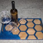 Blue Hexagonal Accent Serving Tray 1
